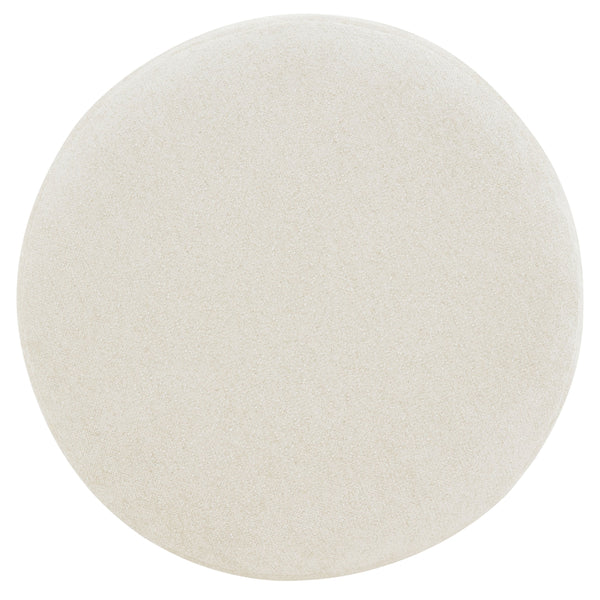 Safavieh Toledo Round Wood Counter Stool - Elegant Ashwood Design With Luxe Linen-like Upholstery For Comfort Cream ,Walnut Wood ,Fabric ,Foam Sfv4873a