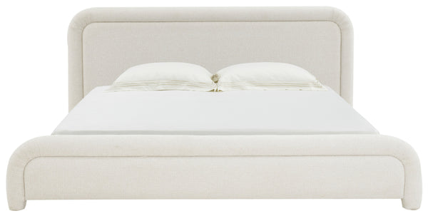 Safavieh Adelle Chenille Bed: Elevate Your Bedroom With Chic Elegance And Luxurious Comfort For Relaxation Cream Wood ,Fabric ,Foam Sfv4874a-q-2bx