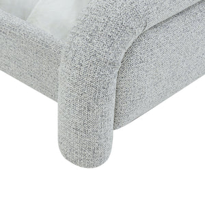 Safavieh Adelle Chenille Bed: Elevate Your Bedroom With Chic Elegance And Luxurious Comfort For Relaxation Black ,White Wood ,Fabric ,Foam Sfv4874b-k-2bx