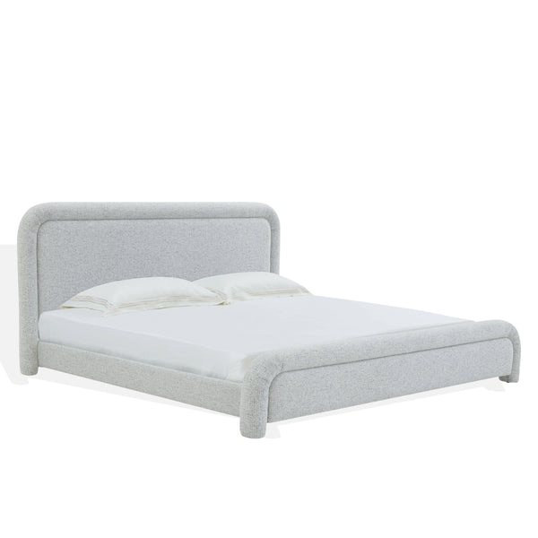 Safavieh Adelle Chenille Bed: Elevate Your Bedroom With Chic Elegance And Luxurious Comfort For Relaxation Black ,White Wood ,Fabric ,Foam Sfv4874b-k-2bx