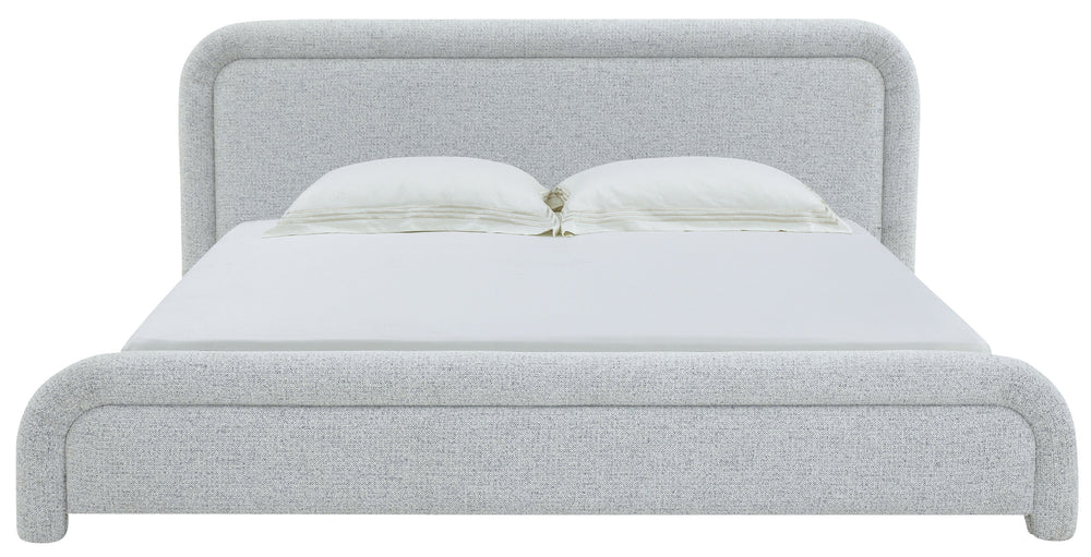 Safavieh Adelle Chenille Bed: Elevate Your Bedroom With Chic Elegance And Luxurious Comfort For Relaxation Black ,White Wood ,Fabric ,Foam Sfv4874b-q-2bx