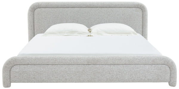 Safavieh Adelle Chenille Bed: Elevate Your Bedroom With Chic Elegance And Luxurious Comfort For Relaxation Brown ,White Wood ,Fabric ,Foam Sfv4874c-k-2bx