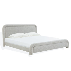 Safavieh Adelle Chenille Bed: Elevate Your Bedroom With Chic Elegance And Luxurious Comfort For Relaxation Brown ,White Wood ,Fabric ,Foam Sfv4874c-k-2bx