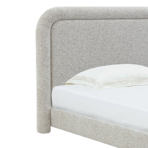 Safavieh Adelle Chenille Bed: Elevate Your Bedroom With Chic Elegance And Luxurious Comfort For Relaxation Brown ,White Wood ,Fabric ,Foam Sfv4874c-q-2bx