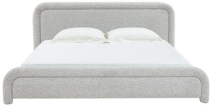 Safavieh Adelle Chenille Bed: Elevate Your Bedroom With Chic Elegance And Luxurious Comfort For Relaxation Brown ,White Wood ,Fabric ,Foam Sfv4874c-q-2bx