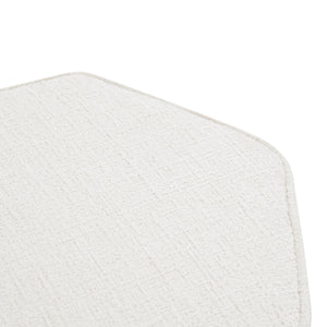 Safavieh Rosaria Chenille Hexagon Ottoman - Stylish & Comfortable Accent For Your Living Room Decor Essentials Beige Wood ,Fabric ,Foam Sfv4875a