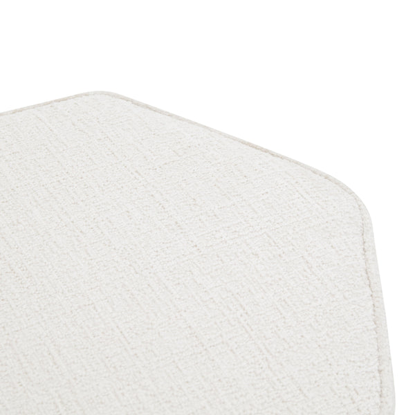 Safavieh Rosaria Chenille Hexagon Ottoman - Stylish & Comfortable Accent For Your Living Room Decor Essentials Beige Wood ,Fabric ,Foam Sfv4875a