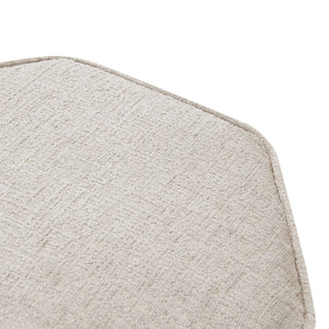 Safavieh Rosaria Chenille Hexagon Ottoman - Stylish & Comfortable Accent For Your Living Room Decor Essentials Taupe Wood ,Fabric ,Foam Sfv4875b