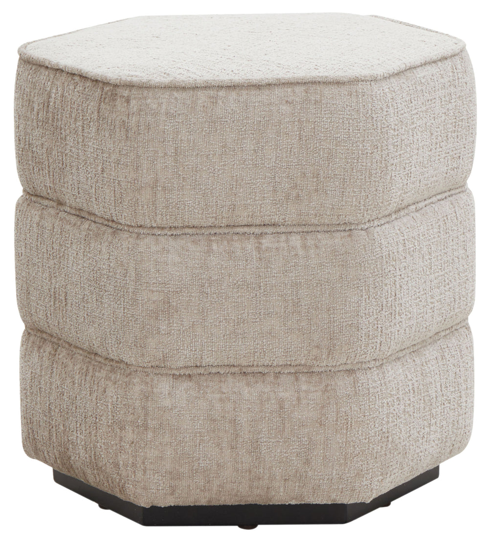 Safavieh Rosaria Chenille Hexagon Ottoman - Stylish & Comfortable Accent For Your Living Room Decor Essentials Taupe Wood ,Fabric ,Foam Sfv4875b