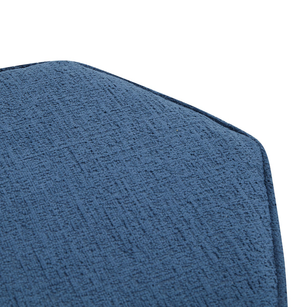 Safavieh Rosaria Chenille Hexagon Ottoman - Stylish & Comfortable Accent For Your Living Room Decor Essentials Navy Wood ,Fabric ,Foam Sfv4875c