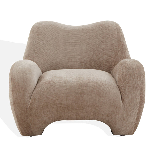 Safavieh Randal Chenille Accent Chair – Cozy Comfort And Stylish Design For Your Living Space Transformation Light Brown Wood ,Fabric ,Foam Sfv4878a