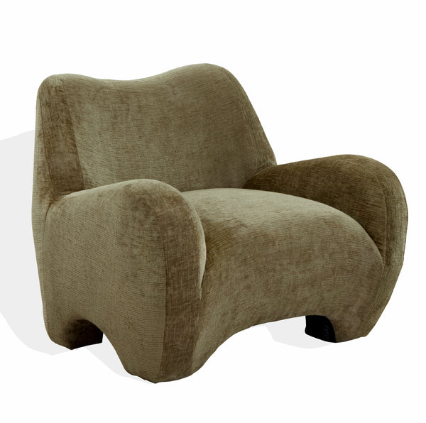 Safavieh Randal Chenille Accent Chair – Cozy Comfort And Stylish Design For Your Living Space Transformation Olive Green Wood ,Fabric ,Foam Sfv4878b