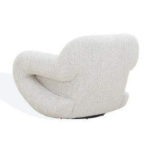 Safavieh Kaylana Chenille Swivel Accent Chair In Light Grey – Stylish Comfort For Elegant Home Décor Light Grey Wood ,Fabric ,Foam Sfv4879a