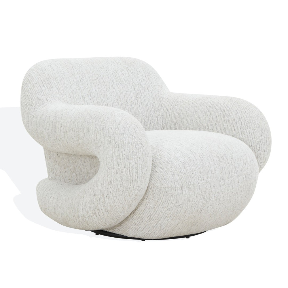 Safavieh KAYLANA Chenille Swivel Accent Chair in Light Grey - Elegant Comfort for Modern Spaces & Nooks SFV4879A