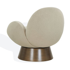 Safavieh Paolini Metal Base Accent Chair - Stylish Comfort For Your Living Space With Luxurious Design Light Brown ,Antique Gold Wood ,Metal ,Fabric ,Foam Sfv4880a