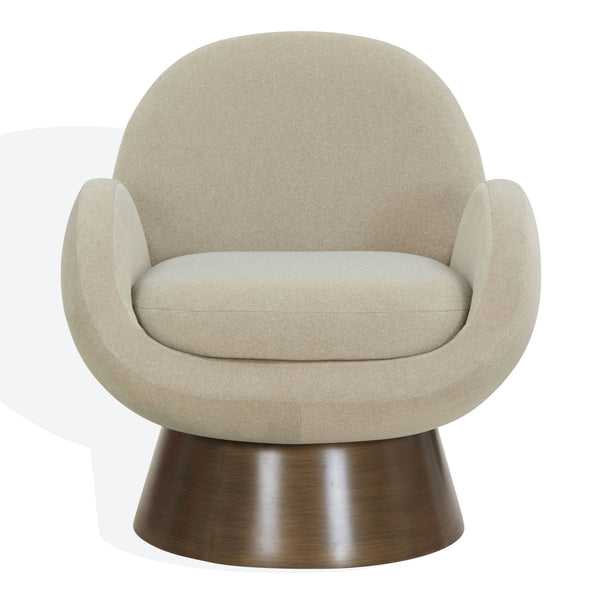 Safavieh Paolini Metal Base Accent Chair - Stylish Comfort For Your Living Space With Luxurious Design Light Brown ,Antique Gold Wood ,Metal ,Fabric ,Foam Sfv4880a