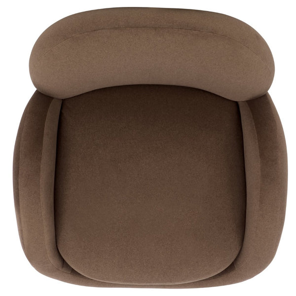 Safavieh PAOLINI Metal Base Accent Chair – Contemporary Luxury Design for Living Spaces & Comfort Needs Brown / Antique Gold SFV4880B