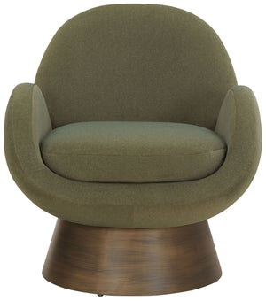 Safavieh Paolini Metal Base Accent Chair - Stylish Comfort For Your Living Space With Luxurious Design Olive Green ,Antique Gold Wood ,Metal ,Fabric ,Foam Sfv4880c