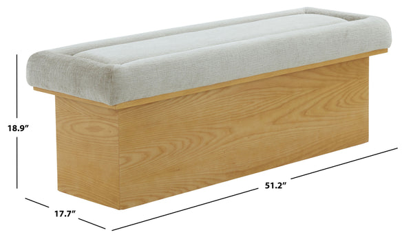 Trudy Upholstered Chenille Bench With Solid Wood Frame, 51" Comfort Seat For Entryway & Bedroom