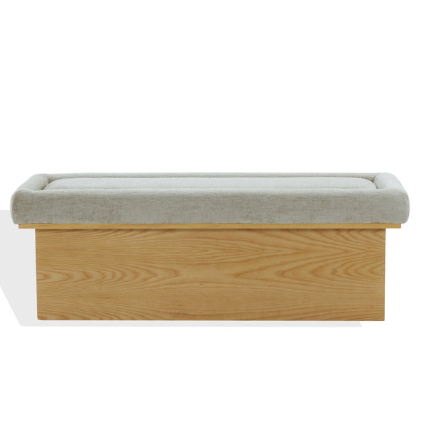 Trudy Upholstered Chenille Bench With Solid Wood Frame, 51" Comfort Seat For Entryway & Bedroom