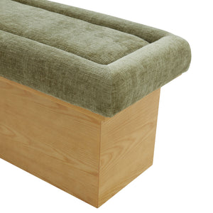 Trudy Upholstered Chenille Bench With Solid Wood Frame, 51" Comfort Seat For Entryway & Bedroom