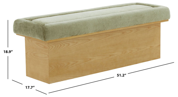 Trudy Upholstered Chenille Bench With Solid Wood Frame, 51" Comfort Seat For Entryway & Bedroom