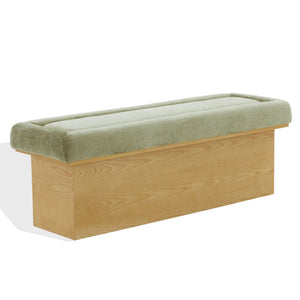 Trudy Upholstered Chenille Bench With Solid Wood Frame, 51" Comfort Seat For Entryway & Bedroom