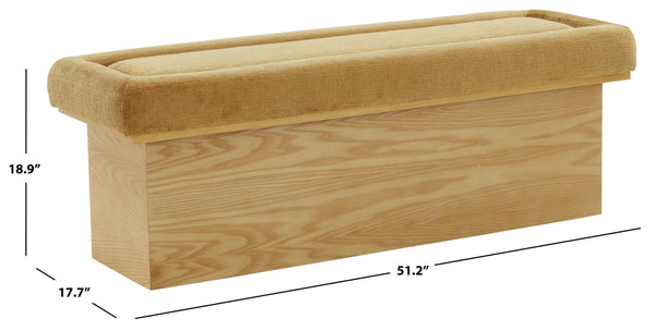 Trudy Upholstered Chenille Bench With Solid Wood Frame, 51" Comfort Seat For Entryway & Bedroom