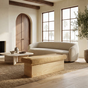 Trudy Upholstered Chenille Bench With Solid Wood Frame, 51" Comfort Seat For Entryway & Bedroom