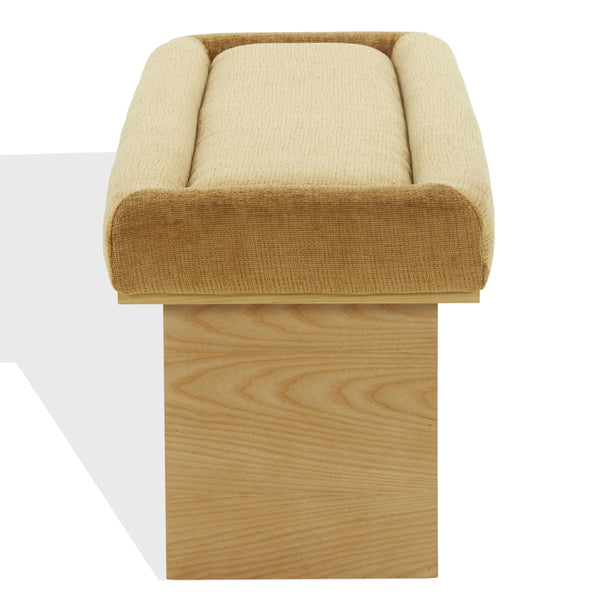 Trudy Upholstered Chenille Bench With Solid Wood Frame, 51" Comfort Seat For Entryway & Bedroom