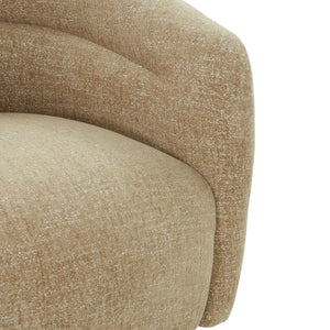 Kellybryn Chenille Swivel Chair With Plush Foam Cushioning, Wood Frame And 360° Metal Base For Cozy Style
