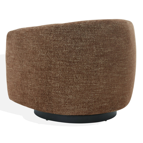 Kellybryn Chenille Swivel Chair With Plush Foam Cushioning, Wood Frame And 360° Metal Base For Cozy Style