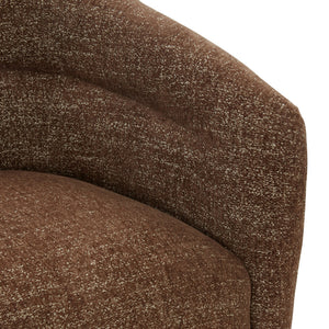 Kellybryn Chenille Swivel Chair With Plush Foam Cushioning, Wood Frame And 360° Metal Base For Cozy Style