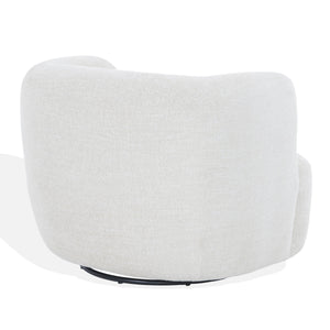 Joangela Barrel-Back Swivel Chair With 360° Rotation, Mid-Century Comfort, Compact Elegant Design