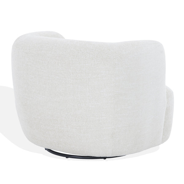 Joangela Barrel-Back Swivel Chair With 360° Rotation, Mid-Century Comfort, Compact Elegant Design