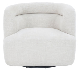 Joangela Barrel-Back Swivel Chair With 360° Rotation, Mid-Century Comfort, Compact Elegant Design