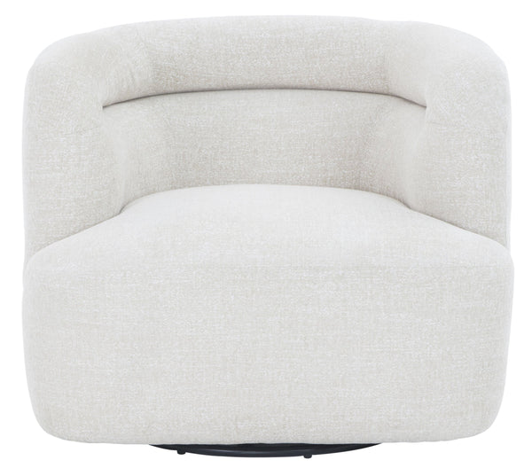 Joangela Barrel-Back Swivel Chair With 360° Rotation, Mid-Century Comfort, Compact Elegant Design