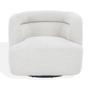 Joangela Barrel-Back Swivel Chair With 360° Rotation, Mid-Century Comfort, Compact Elegant Design