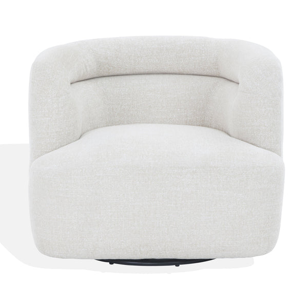Joangela Barrel-Back Swivel Chair With 360° Rotation, Mid-Century Comfort, Compact Elegant Design