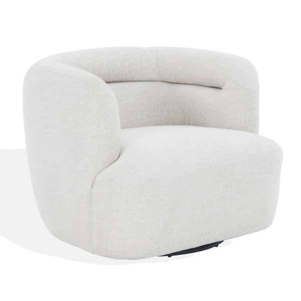 Joangela Barrel-Back Swivel Chair With 360° Rotation, Mid-Century Comfort, Compact Elegant Design