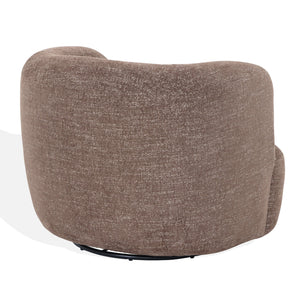 Joangela Barrel-Back Swivel Chair With 360° Rotation, Mid-Century Comfort, Compact Elegant Design