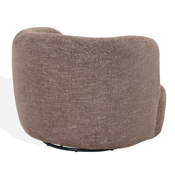 Joangela Barrel-Back Swivel Chair With 360° Rotation, Mid-Century Comfort, Compact Elegant Design