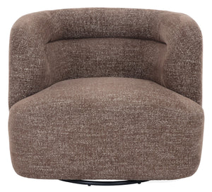 Joangela Barrel-Back Swivel Chair With 360° Rotation, Mid-Century Comfort, Compact Elegant Design
