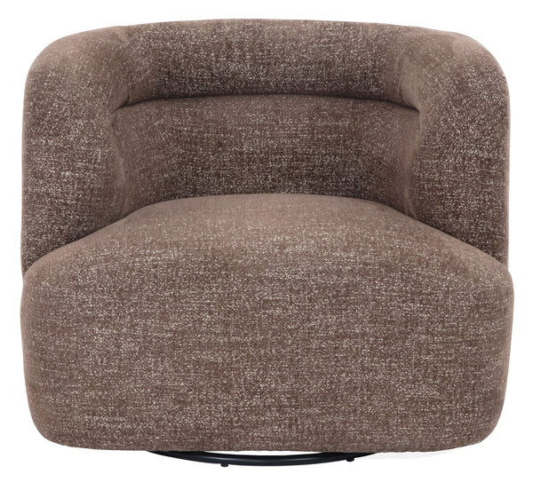 Joangela Barrel-Back Swivel Chair With 360° Rotation, Mid-Century Comfort, Compact Elegant Design
