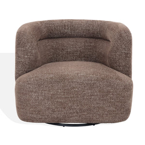 Joangela Barrel-Back Swivel Chair With 360° Rotation, Mid-Century Comfort, Compact Elegant Design