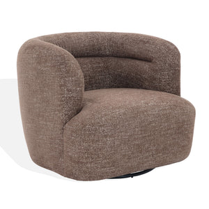 Joangela Barrel-Back Swivel Chair With 360° Rotation, Mid-Century Comfort, Compact Elegant Design