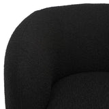 Safavieh Bernard Boucle Swivel Accent Chair Black / Chrome Fabric / Wood / Metal / Foam SFV5018B