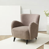 Safavieh Rayanne Boucle Modern Wingback Chair Brown SFV5020C