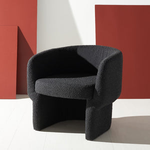 Safavieh Kellyanne Boucle Modern Accent Chair  Black SFV5023B