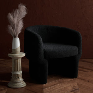 Safavieh Kellyanne Boucle Modern Accent Chair  Black SFV5023B